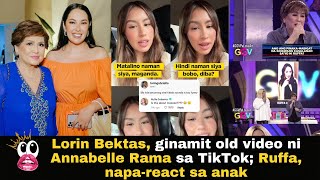 Lorin Bektas ginamit old video ni Annabelle Rama sa TikTok Ruffa napareact [upl. by Gomar]