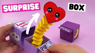 How to make origami SURPRISE BOX origami pop out box [upl. by Enilrac875]