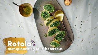 Rotolo met spinazie en gorgonzola  kerstrecepten  Allerhande [upl. by Barbour]