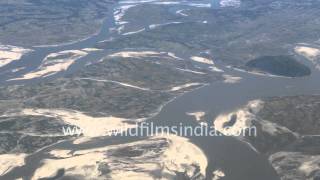 Brahmaputra river  Aerial view [upl. by Katya]