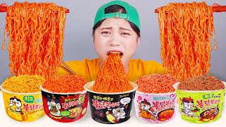 Fire Noodle Spicy Challenge Mukbang DONA [upl. by Jereld470]