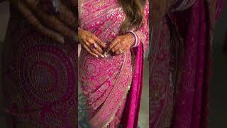 1st time wearing saree on her reception  Dolly Jain saree draping [upl. by Constantin]