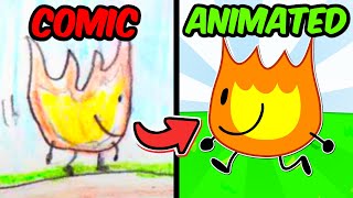 Every BFDI Firey Comic ANIMATED [upl. by Fowkes]