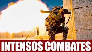 Intensos combates en la sede de la ONU en Gaza [upl. by Mirth]