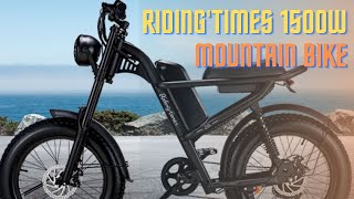 RidingTimes 1500W Fat Tire MountainCommuter Electric Bike [upl. by Hasina]