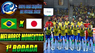 Brasil X Japão  1ª Rodada  Copa das Nações de Futsal 2023 13092023 [upl. by Devine]