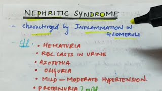 Nephritic syndrome  Acute proliferative glomerulonephritis  PSGN  Pathology  Handwritten notes [upl. by Pennington]