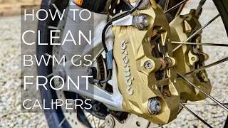 How to clean front BMW GS brake calipers [upl. by Tocci]