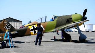 FW190 A5 BMW801 Engine startup [upl. by Ahsekin]