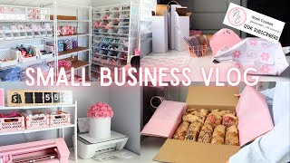 Small Business Vlog  Packing 60 orders New Office Organization Hitting 100k Subscribers [upl. by Pathe]