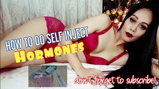 How to do self inject Hormones HRT Phenokinon quotFquot [upl. by Llewxam122]