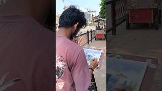 Plein air work  live watercolour painting  live painting  bfa finearts pleinairart [upl. by Den418]