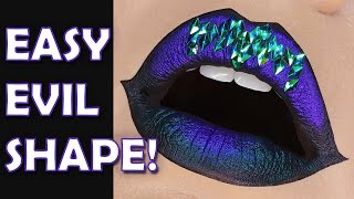 A spooky villain lip Halloween makeup tutorial – easy to follow [upl. by Eicaj]