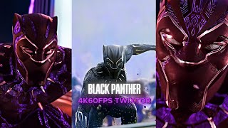 BLACK PANTHER SCENE PACK  4K60FPS TWIXTOR ENHANCED  FREE TO USE [upl. by Ahsiled]