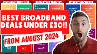 BEST BROADBAND DEALS UNDER £30 [upl. by Neelak491]