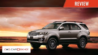 Toyota Fortuner  Review in 5 Mins  CarDekhocom [upl. by Goto]