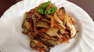 933 stir fried shiitake mushrooms  표고버섯 볶음 [upl. by Donal]