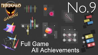 No9 FULL GAME Walkthrough  All Achievement Minimal Puzzle game by Maciej Targoni [upl. by Avirt]