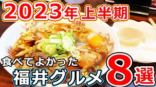 【福井県グルメ】2023年上半期 行ってよかった福井のおすすめグルメ店8選【ランチディナー】 [upl. by Randie]