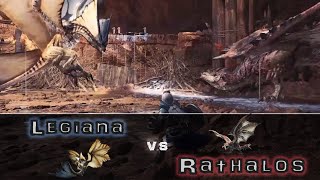 MHW 몬스터 대결  리오레우스 vs 레이기에나 Rathalos vs Legiana  Monster Fight [upl. by Notsniw]