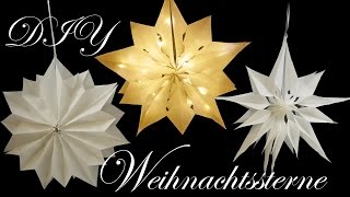 Weihnachtssterne aus Brottüten  Leuchtsterne  Papiersterne basteln [upl. by Eilis]