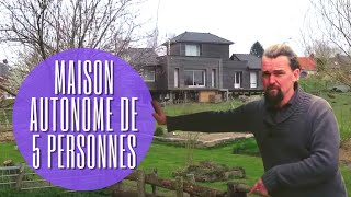 Visite dune maison autoconstruite et AUTONOME de 5 personnes dans les Hauts de France [upl. by Iaht]