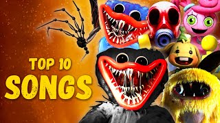 TOP 10 POPPY PLAYTIME SONGS  BLACK HUGGY WUGGY GAS MASK PROTOTYPE MOMMY LONG LEGS BUNZO  MORS [upl. by Lissi]