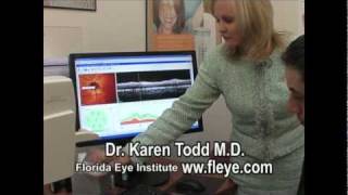 Dr Karen Todd MD explains and demonstrates Heidelberg HRT  OCT KDTmpg [upl. by Ardath]