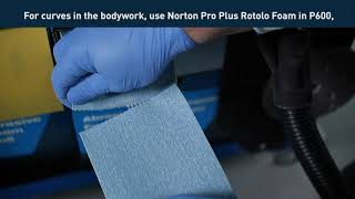 How to repair scratches on a plastic bumper featuring Norton Cyclonic® sanding system [upl. by Barnabas]