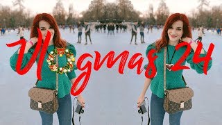 Vlogmas ziua 24  Mergem la patinoar si la Targul de Craciun [upl. by Nohtanoj]