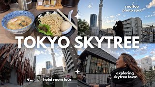 Solo Japan Travel Vlog  cafe work day hotel room tour amp what it’s like at Tokyo Skytree [upl. by Araj]