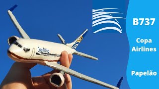 Boeing 737800 Copa Airlines em papelão  Cardboard Aircraft [upl. by Adnocahs533]