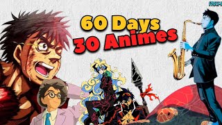 An Anime For Everyone  60 Days 30 Animes  PART1 Recommendation Series  Hindi [upl. by Michigan420]