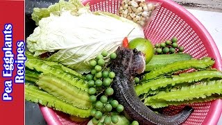 Culinary Cooking homemade food Bok Pea Eggplants Recipes [upl. by Chick346]