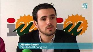 Alberto Garzón IU Canal Sur Noticias Málaga 3012012 [upl. by Farika471]