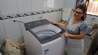 Lavando roupas com minha maquina nova Brastemp 16 kilos [upl. by Anicul]