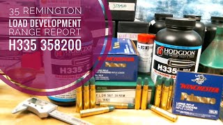 Range Report  35 Remington Load Development With Hodgdon H335 WLR Primers And Cast Lee 358200RN [upl. by Holbrooke349]