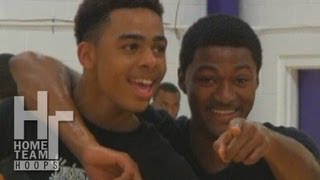 DAngelo Russell amp Joel Embiid Go At It in High School Pick Up Game Montverde Academy [upl. by Hildebrandt132]