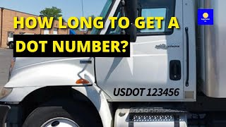 How Long To Get A DOT Number 🇺🇸 ⛟ Can be obtained online the same application is submitted [upl. by Anomahs]