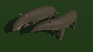 Moeritherium  Low Poly Blender Paleoart [upl. by Saraann]