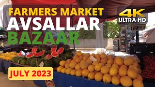 4K 🇹🇷 AlanyaAvsallar Bazaar Market Day  Farmers market on Wednesday turkiye bazaar market [upl. by Niraa]