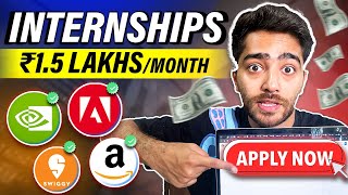 Companies Still Hiring Interns From 202425 Batch  Amazon Adobe Rubrik etc  15 Lacs per month🔥 [upl. by Odlonra405]