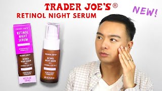 NEW ANTIAGING LIQUID  Trader Joes Retinol Night Serum ReviewDemoOne Week Trial [upl. by Walter350]