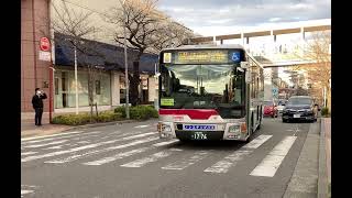 東急バスNJ1974のってちゃんラッピングたまプラーザ駅発車 [upl. by Naicul795]