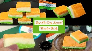 Tricolor Barfi I Tricolor Dessert Republic Day Spl Recipe I Tricolor Dessert I Tiranga food recipes [upl. by Lambard]