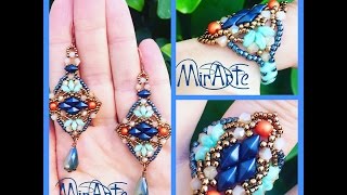 DIY Tutorial Orecchini e Anello Cleopatra con DiamonDuo [upl. by Kameko]