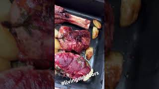 Tomahawk today with rosemary from garden firehawk kamado viralvideo shorts tomahawk [upl. by Giovanni184]