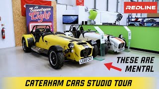 ALL THE CATERHAMS  Tour of Caterham Cars showroom and workshop [upl. by Remat592]