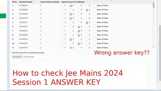 JEE MAINS 2024 SESSION 1  HOW TO CHECK ANSWER KEY CORRECTLY  APRIL SESSION UPDATED [upl. by Negiam]