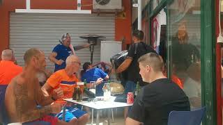 Penny Arcade in Benidorm in Rangers bar with a Spanish busker [upl. by Stovall]